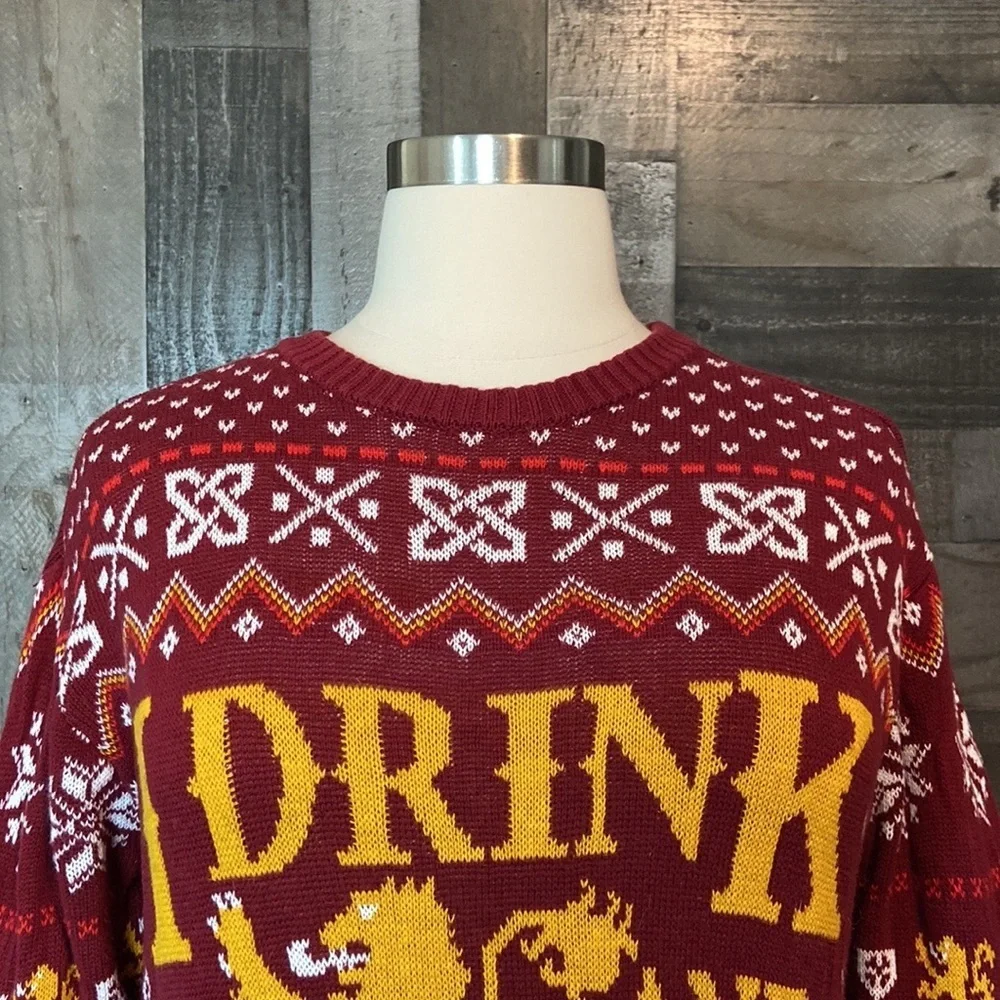 Men’s Game Of Thrones ugly Christmas sweater large I Drink And I Know Things